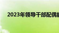 2023年领导干部配偶能不能经商办企业