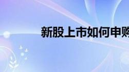 新股上市如何申购流程是什么