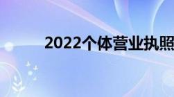 2022个体营业执照网上年检流程