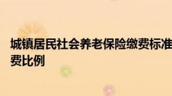 城镇居民社会养老保险缴费标准,城镇居民社会养老保险的缴费比例