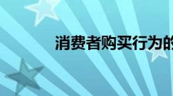 消费者购买行为的类型有什么