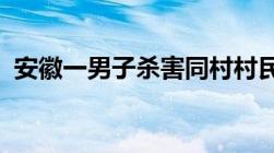 安徽一男子杀害同村村民后潜逃构成什么罪