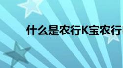 什么是农行K宝农行K宝有什么优势