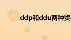 ddp和ddu两种贸易条款的区别