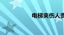 电梯夹伤人责任承担