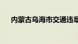 内蒙古乌海市交通违章查询方式有哪些