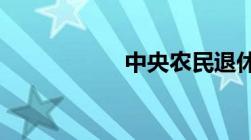 中央农民退休新政策