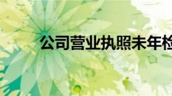 公司营业执照未年检会有什么后果