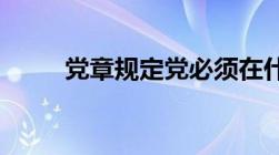 党章规定党必须在什么范围内活动