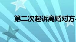 第二次起诉离婚对方不同意如何处理