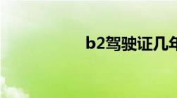 b2驾驶证几年审一次