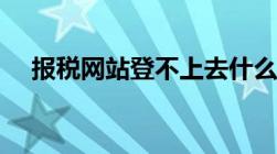 报税网站登不上去什么原因（报税网站）