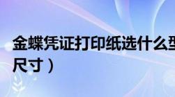 金蝶凭证打印纸选什么型号（金蝶凭证打印纸尺寸）