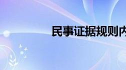 民事证据规则内容是什么