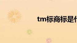 tm标商标是什么意思