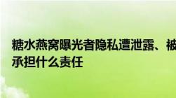 糖水燕窝曝光者隐私遭泄露、被骂致抑郁对此辛巴团队应该承担什么责任