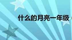 什么的月亮一年级（什么的月亮）