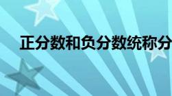 正分数和负分数统称分数对吗（正分数）