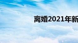 离婚2021年新规是什么