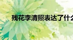 残花李清照表达了什么（残花李清照）