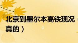 北京到墨尔本高铁现况（北京到墨尔本高铁是真的）