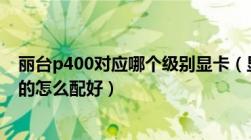 丽台p400对应哪个级别显卡（显卡确定为丽台P4000 其他的怎么配好）