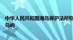 中华人民共和国海岛保护法所称的海岛是指符合什么情形的岛屿