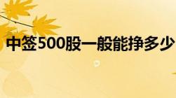 中签500股一般能挣多少（中签后几天上市）