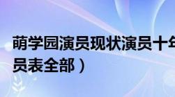 萌学园演员现状演员十年前十年后（萌学园演员表全部）