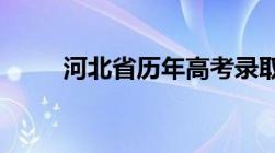 河北省历年高考录取分数线一览表