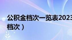 公积金档次一览表2023（住房公积金分几个档次）