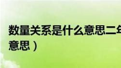 数量关系是什么意思二年级（数量关系是什么意思）