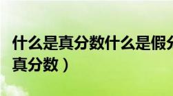 什么是真分数什么是假分数讲解视频（什么是真分数）