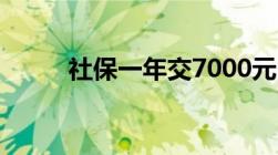 社保一年交7000元15年后领多少