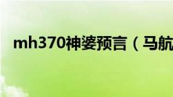 mh370神婆预言（马航mh370神婆通灵）