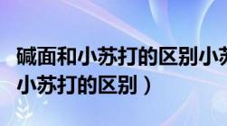 碱面和小苏打的区别小苏打可以吃吗（碱面和小苏打的区别）