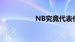 NB究竟代表什么意思