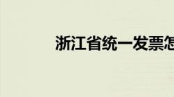 浙江省统一发票怎么开具流程