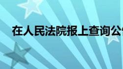 在人民法院报上查询公告送达时间怎么查