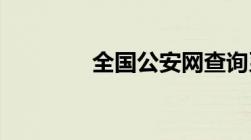 全国公安网查询系统查重名