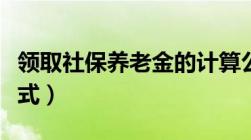 领取社保养老金的计算公式（养老金的计算公式）