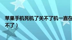 苹果手机死机了关不了机一直在转圈圈（苹果手机死机了关不了）