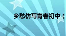 乡愁仿写青春初中（乡愁仿写青春）