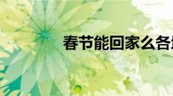 春节能回家么各地政策速览