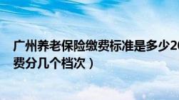 广州养老保险缴费标准是多少2022（2022广州养老保险缴费分几个档次）