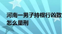 河南一男子持棍行凶致14人受伤持棍棒伤人怎么量刑