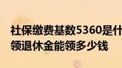 社保缴费基数5360是什么档次交15年退休后领退休金能领多少钱