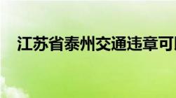 江苏省泰州交通违章可以通过邮政代办吗