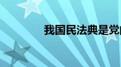 我国民法典是党的什么范例