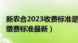 新农合2023收费标准是什么（2023年新农合缴费标准最新）